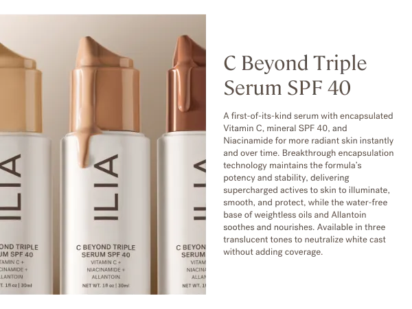 ILIA C Beyond Triple Serum SPF 40