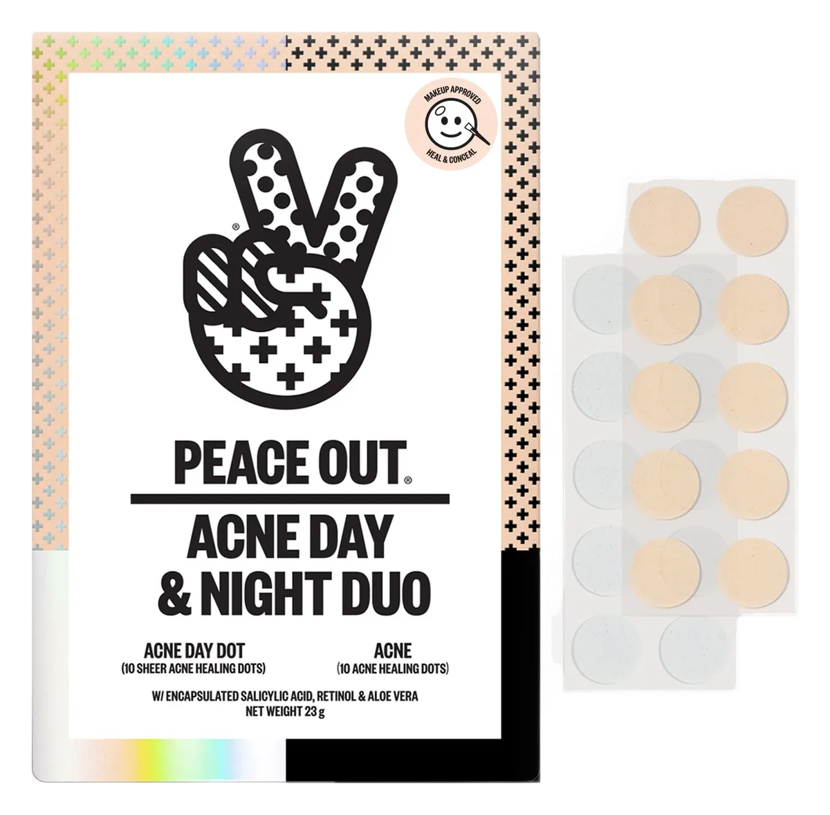 Peace Out Acne Patches Day and Night Duo Pack