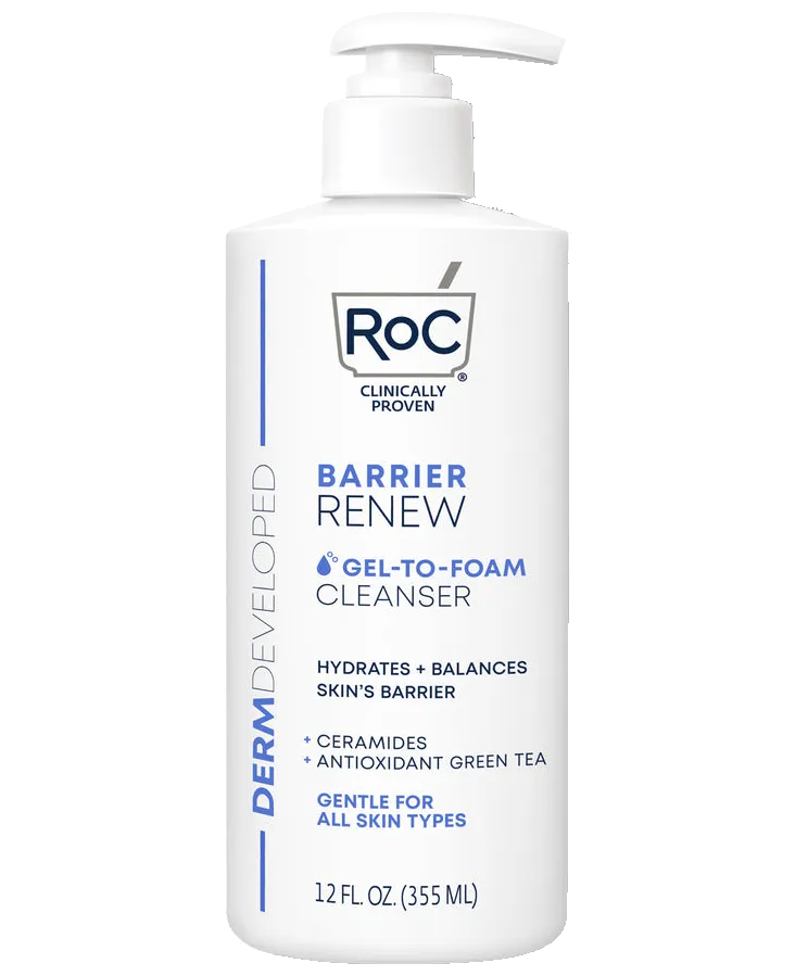RoC Barrier Renew Gel to Foam Cleanser